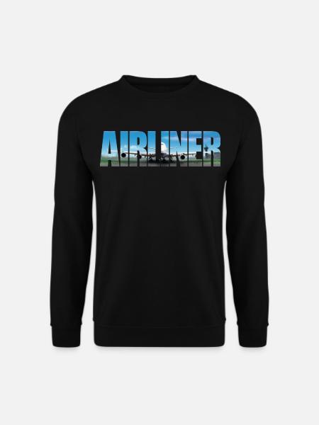 Airliner Jumbo Jet - Unisex Sweatshirt - black