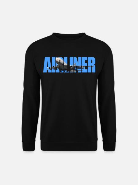 Airliner Jumbo Jet - Unisex Sweatshirt - black