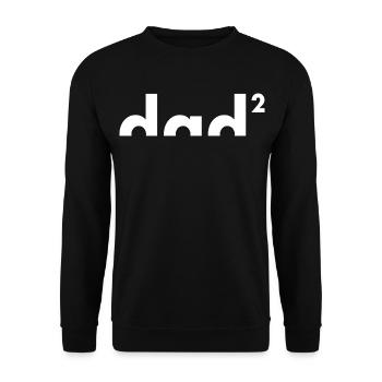 Dad to the power of two | Father | Father's Day - Unisex Sweatshirt - black - Front - Alina (178cm) & Michal (187cm)