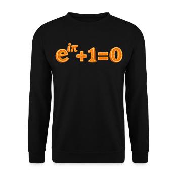 Euler Orange Mathematik-Identität - Unisex Pullover - Schwarz - Vorne - Alina (178cm) & Michal (187cm)