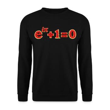Euler Identität Wassermelonenmathematik - Unisex Pullover - Schwarz - Vorne - Alina (178cm) & Michal (187cm)