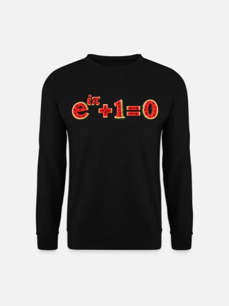 Euler Identität Wassermelonenmathematik - Unisex Pullover - Schwarz