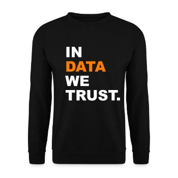 Dans Data we Trust Social Media - Sweat-shirt Unisexe - noir - Devant - Alina (178cm) & Michal (187cm)