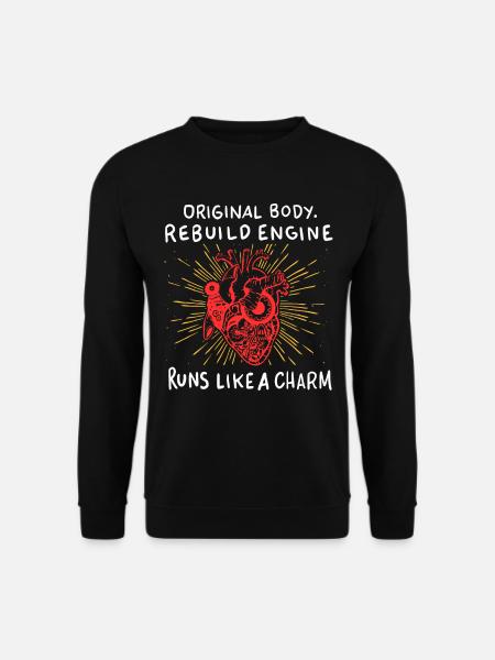 Herz-Op Operation Geschenk Gesund werden Krankheit - Unisex Pullover - Schwarz