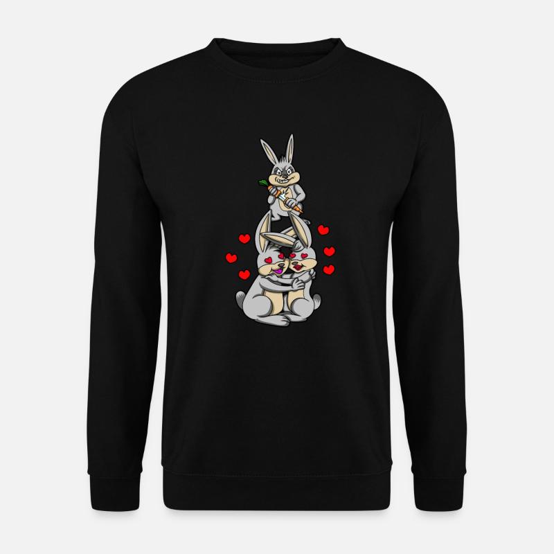 NO MERCY FOR LOVE - I HATE HAPPY COUPLES - Unisex Sweatshirt - black