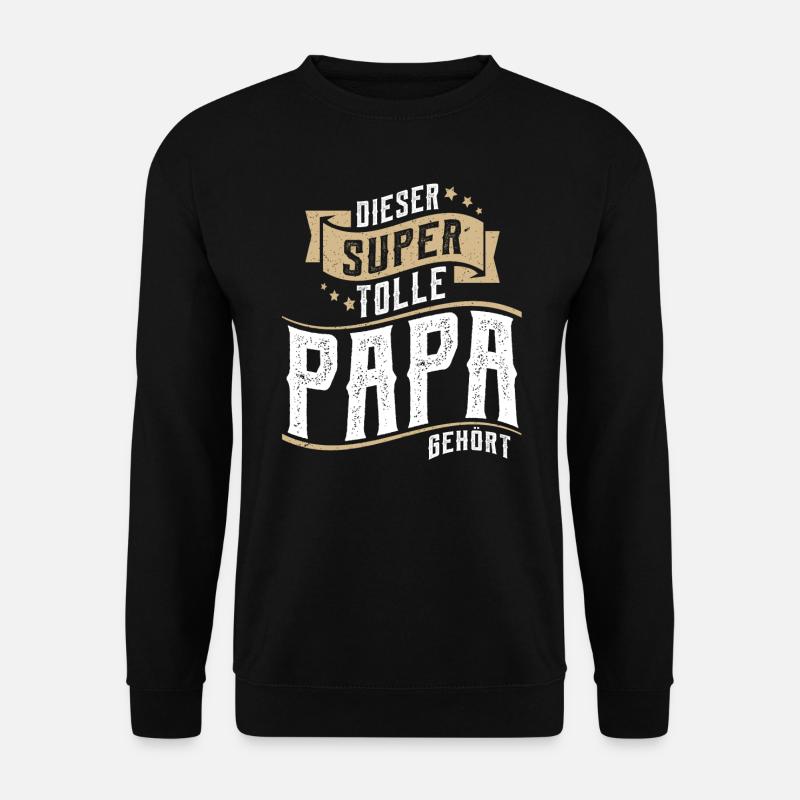 Dieser super tolle Papa gehört - Unisex Pullover - Schwarz