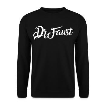 Dr. Typographie Faust - Sweat-shirt Unisexe - noir - Devant - Alina (178cm) & Michal (187cm)