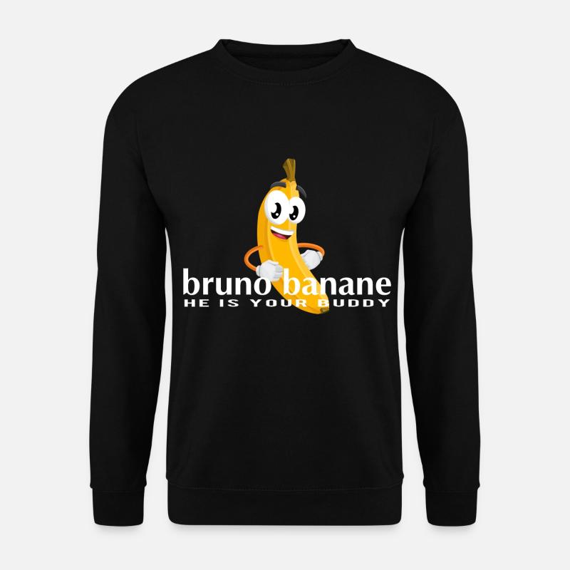Bruno Banane (weiß) - Unisex Pullover - Schwarz
