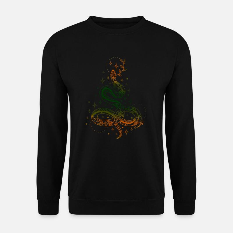 Glow Snake green - Unisex Sweatshirt - black