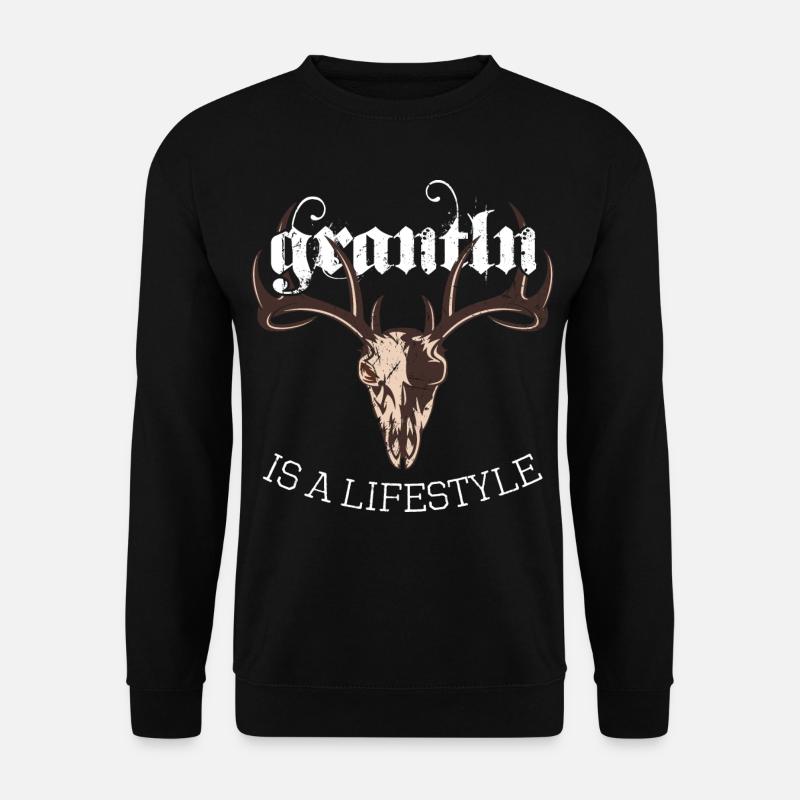 Grantln is a Lifestyle Grantler Hirsch Bayern - Unisex Pullover - Schwarz