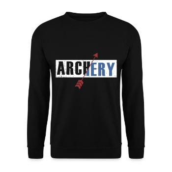 Flèche de tir à l'arc - Sweat-shirt Unisexe - noir - Devant - Alina (178cm) & Michal (187cm)