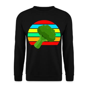 broccoli - Unisex Sweatshirt - black - Front - Alina (178cm) & Michal (187cm)