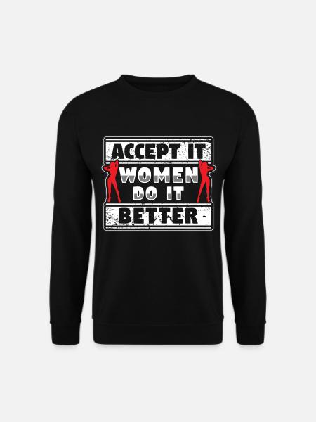 Frauenpower Feminismus Powerfrau - Unisex Pullover - Schwarz