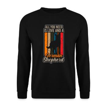 Amoureux des chiens - Sweat-shirt Unisexe - noir - Devant - Alina (178cm) & Michal (187cm)