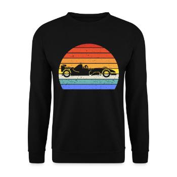 Vintage Retro Formula Car Racing Car V - Sweat-shirt Unisexe - noir - Devant - Alina (178cm) & Michal (187cm)