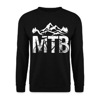 Conception VTT - Sweat-shirt Unisexe - noir - Devant - Alina (178cm) & Michal (187cm)
