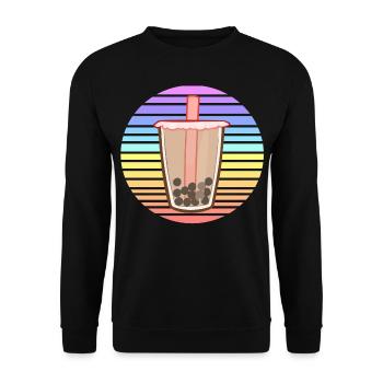 Bubble Tea Sunset - Sweat-shirt Unisexe - noir - Devant - Alina (178cm) & Michal (187cm)