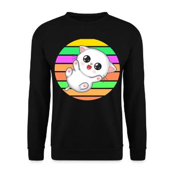 Bébé chaton au coucher du soleil - Sweat-shirt Unisexe - noir - Devant - Alina (178cm) & Michal (187cm)