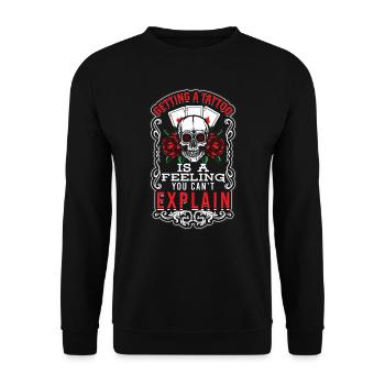 Tatoueur - Sweat-shirt Unisexe - noir - Devant - Alina (178cm) & Michal (187cm)