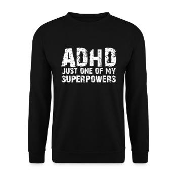 ADHS - Unisex Pullover - Schwarz - Vorne - Alina (178cm) & Michal (187cm)