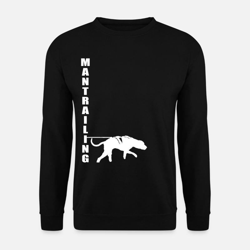 Mantrailing WHITE - Sweat-shirt Unisexe - noir