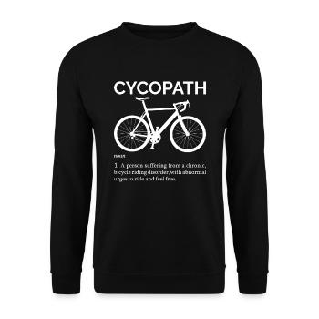 Cycopath Definition I - Weißes Fahrrad - Unisex Pullover - Schwarz - Vorne - Alina (178cm) & Michal (187cm)