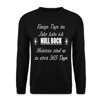 Nullbock Design - Unisex Pullover - Schwarz - Vorne - Alina (178cm) & Michal (187cm)