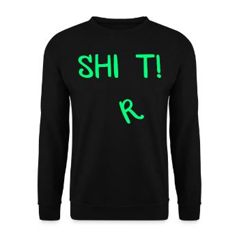 Shit Shirt! - Unisex Sweatshirt - black - Front - Alina (178cm) & Michal (187cm)