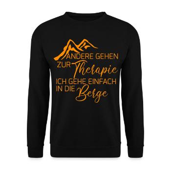 Andere gehen zur Therapie - Unisex Pullover - Schwarz - Vorne - Alina (178cm) & Michal (187cm)