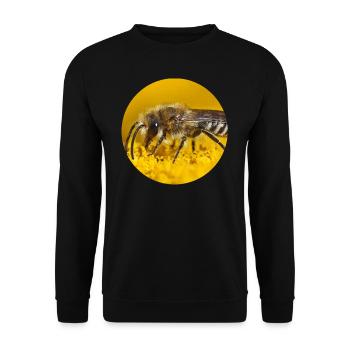 Honigbiene Bienen Fotografie - Unisex Pullover - Schwarz - Vorne - Alina (178cm) & Michal (187cm)