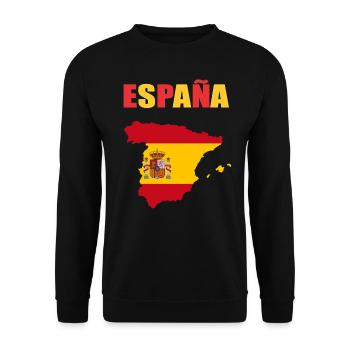 Spanien Design - Unisex Pullover - Schwarz - Vorne - Alina (178cm) & Michal (187cm)