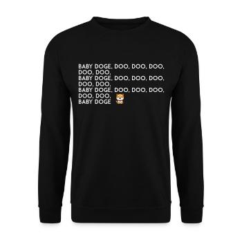 Baby doge coin - Unisex Sweatshirt - black - Front - Alina (178cm) & Michal (187cm)
