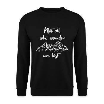 Tous ceux qui errent ne sont pas perdus IV - Sweat-shirt Unisexe - noir - Devant - Alina (178cm) & Michal (187cm)