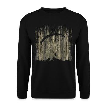Parapente Montagne Vol Pilote Parachute Aviation - Sweat-shirt Unisexe - noir - Devant - Alina (178cm) & Michal (187cm)
