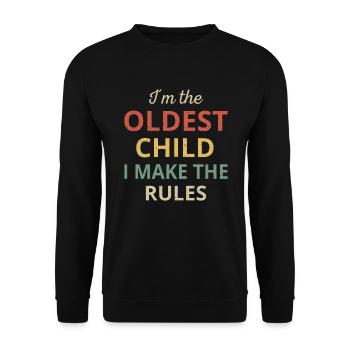 Matching - Enfant le plus âgé Je fais les règles - Sweat-shirt Unisexe - noir - Devant - Alina (178cm) & Michal (187cm)
