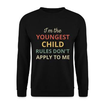 Jumelage - Les règles relatives aux plus jeunes enfants ne s’appliquent pas à moi - Sweat-shirt Unisexe - noir - Devant - Alina (178cm) & Michal (187cm)