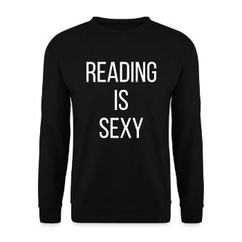 Reading Is Sexy III - Unisex Sweatshirt - black - Front - Alina (178cm) & Michal (187cm)