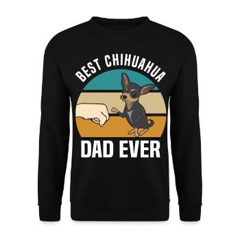 | des amoureux de Chihuahua Chiens végétaliens végétaliens - Sweat-shirt Unisexe - noir - Devant - Alina (178cm) & Michal (187cm)