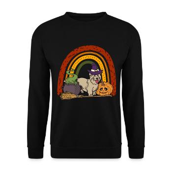 Glen de Imaal Terrier Halloween Costume Chien - Sweat-shirt Unisexe - noir - Devant - Alina (178cm) & Michal (187cm)