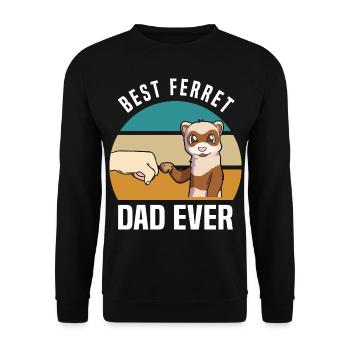 Frettchen Liebhaber Sprüche | Haustier Geschenke - Unisex Pullover - Schwarz - Vorne - Alina (178cm) & Michal (187cm)