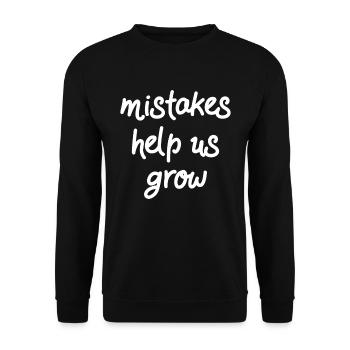 Les erreurs nous aident à grandir II - Sweat-shirt Unisexe - noir - Devant - Alina (178cm) & Michal (187cm)