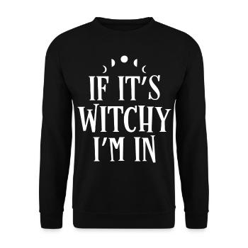 Witch - Unisex Sweatshirt - black - Front - Alina (178cm) & Michal (187cm)