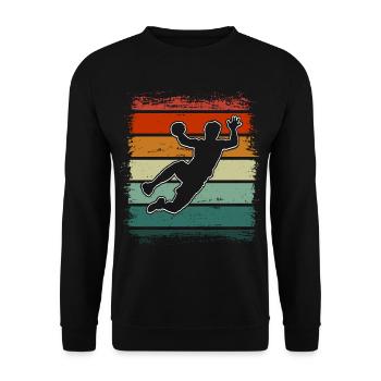Handball Handballer - Unisex Pullover - Schwarz - Vorne - Alina (178cm) & Michal (187cm)