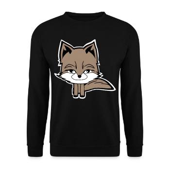Fuchs - Unisex Pullover - Schwarz - Vorne - Alina (178cm) & Michal (187cm)