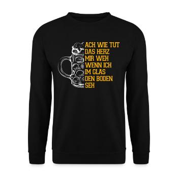 Bier Spruch Maßkrug Maßbier - Unisex Pullover - Schwarz - Vorne - Alina (178cm) & Michal (187cm)