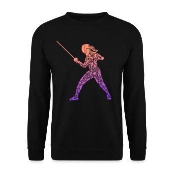 Fechten Symbole Frauen Fechtsport Fechter - Unisex Pullover - Schwarz - Vorne - Alina (178cm) & Michal (187cm)