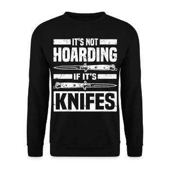 Collecting knives - Unisex Sweatshirt - black - Front - Alina (178cm) & Michal (187cm)