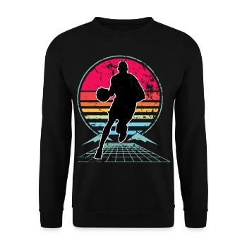 Basketball Basketballer - Unisex Pullover - Schwarz - Vorne - Alina (178cm) & Michal (187cm)