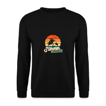 Summer paradise - Unisex Sweatshirt - black - Front - Alina (178cm) & Michal (187cm)