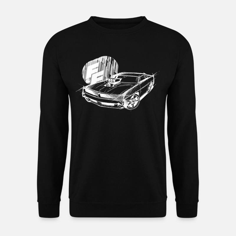Fast and Furious Dodge Charger Zeichnung - Unisex Pullover - Schwarz